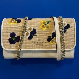 Kate Spade New York ss2023 Wild Petal chain crossbody bag/wallet LIKE NEW
